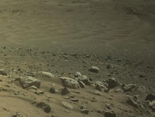 View image taken on Mars, Mars Perseverance Sol 1562: Front Left Hazard Avoidance Camera (Hazcam)