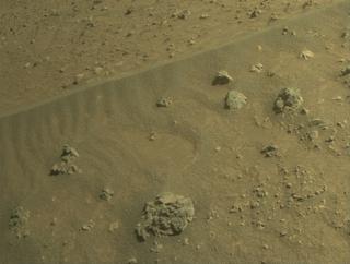 View image taken on Mars, Mars Perseverance Sol 1562: Front Right Hazard Avoidance Camera (Hazcam)