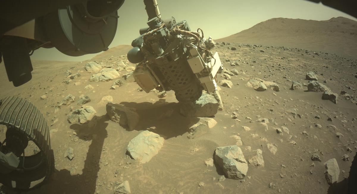 This image was taken by FRONT_HAZCAM_LEFT_A onboard NASA's Mars rover Perseverance on Sol 1565