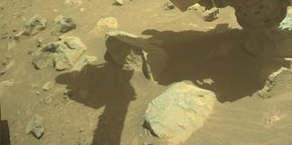 View image taken on Mars, Mars Perseverance Sol 1567: Front Left Hazard Avoidance Camera (Hazcam)