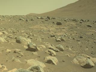 View image taken on Mars, Mars Perseverance Sol 1567: Front Left Hazard Avoidance Camera (Hazcam)