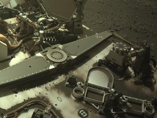 View image taken on Mars, Mars Perseverance Sol 1577: Left Navigation Camera (Navcam)