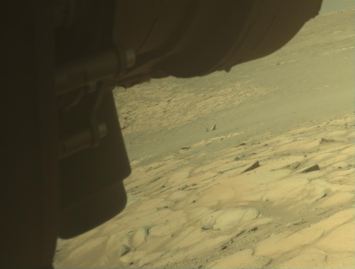 This image was taken by FRONT_HAZCAM_LEFT_A onboard NASA's Mars rover Perseverance on Sol 1597