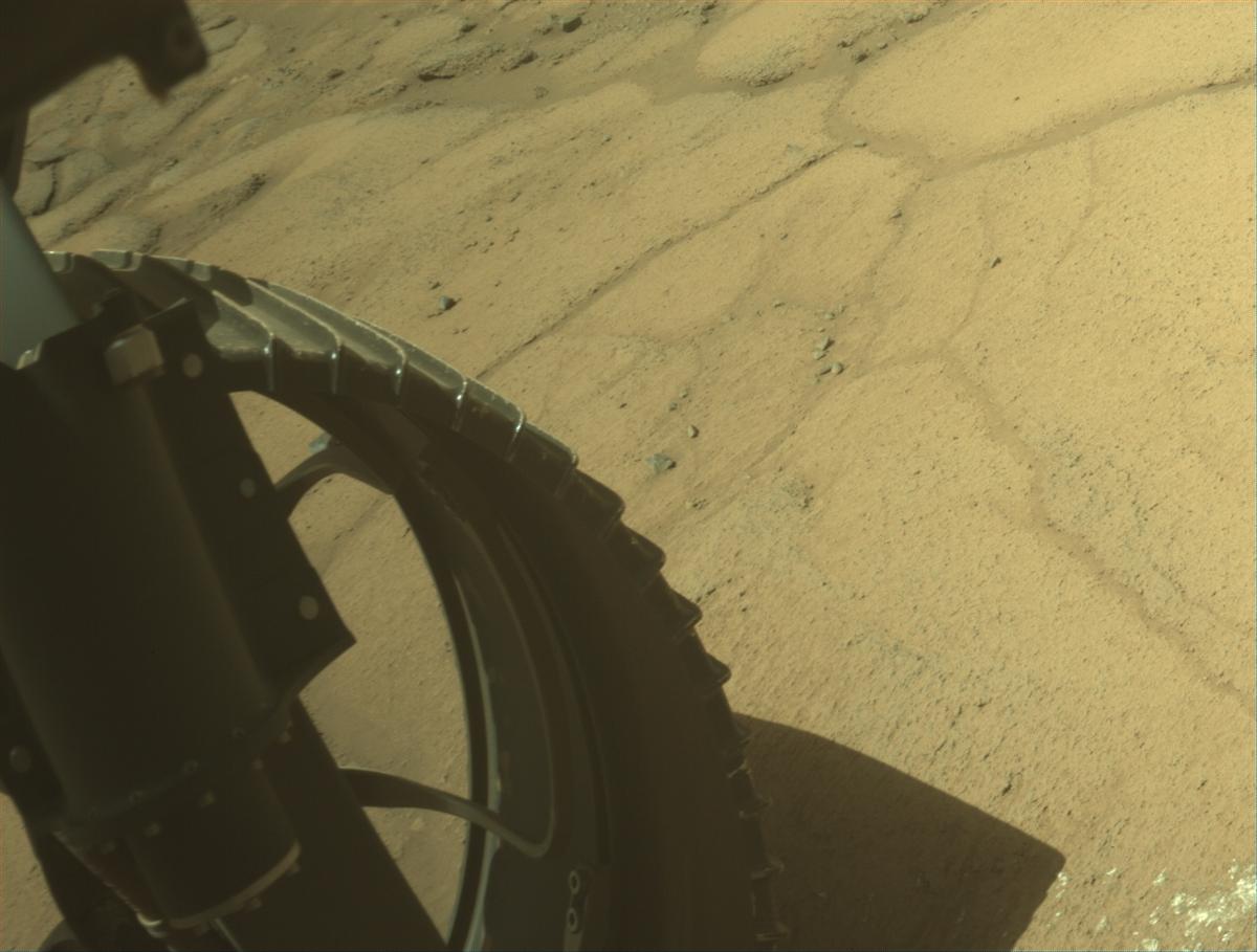 This image was taken by FRONT_HAZCAM_LEFT_A onboard NASA's Mars rover Perseverance on Sol 1597