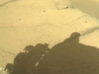 View image taken on Mars, Mars Perseverance Sol 1600: Front Left Hazard Avoidance Camera (Hazcam)