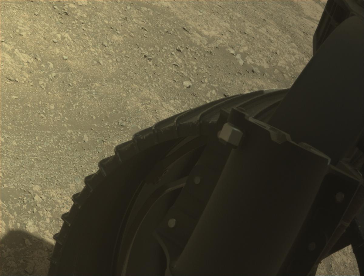 This image was taken by FRONT_HAZCAM_RIGHT_A onboard NASA's Mars rover Perseverance on Sol 1606