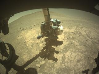 View image taken on Mars, Mars Perseverance Sol 1618: Front Left Hazard Avoidance Camera (Hazcam)