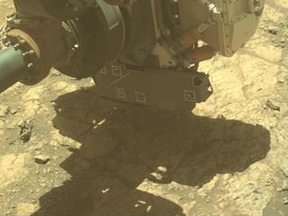 View image taken on Mars, Mars Perseverance Sol 1618: Front Left Hazard Avoidance Camera (Hazcam)