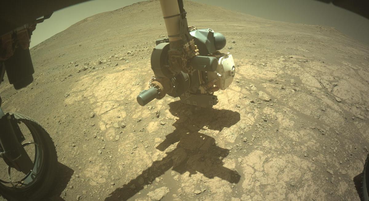 This image was taken by FRONT_HAZCAM_LEFT_A onboard NASA's Mars rover Perseverance on Sol 1618