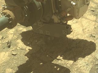 View image taken on Mars, Mars Perseverance Sol 1618: Front Left Hazard Avoidance Camera (Hazcam)