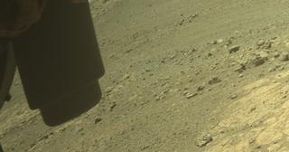 View image taken on Mars, Mars Perseverance Sol 1620: Front Left Hazard Avoidance Camera (Hazcam)