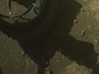View image taken on Mars, Mars Perseverance Sol 1620: Front Left Hazard Avoidance Camera (Hazcam)