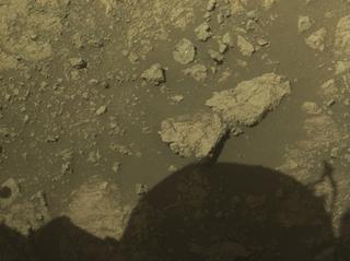 View image taken on Mars, Mars Perseverance Sol 1620: Front Left Hazard Avoidance Camera (Hazcam)