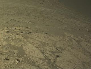 View image taken on Mars, Mars Perseverance Sol 1620: Front Left Hazard Avoidance Camera (Hazcam)