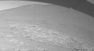 View image taken on Mars, Mars Perseverance Sol 1624: Front Left Hazard Avoidance Camera (Hazcam)