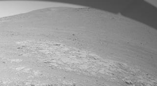 View image taken on Mars, Mars Perseverance Sol 1624: Front Left Hazard Avoidance Camera (Hazcam)