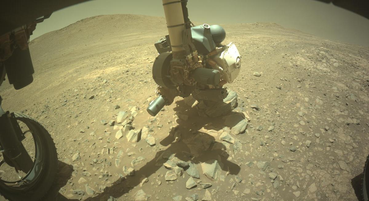 This image was taken by FRONT_HAZCAM_LEFT_A onboard NASA's Mars rover Perseverance on Sol 1631