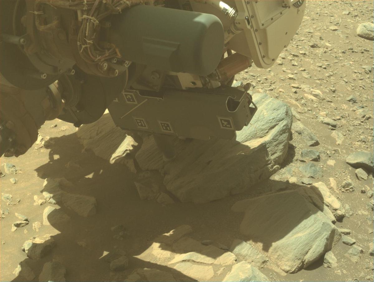 This image was taken by FRONT_HAZCAM_LEFT_A onboard NASA's Mars rover Perseverance on Sol 1631