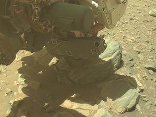 View image taken on Mars, Mars Perseverance Sol 1631: Front Left Hazard Avoidance Camera (Hazcam)