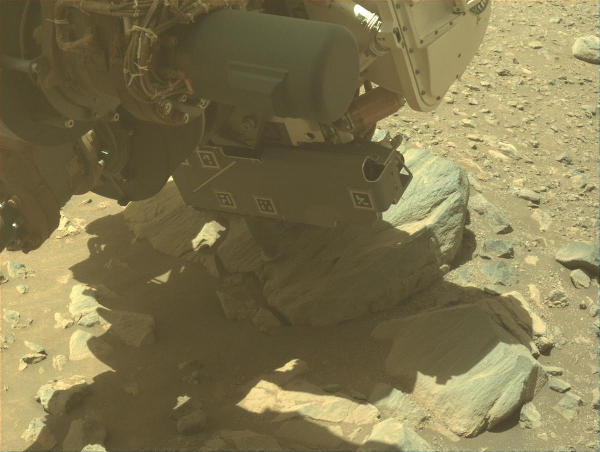 This image was taken by FRONT_HAZCAM_LEFT_A onboard NASA's Mars rover Perseverance on Sol 1631