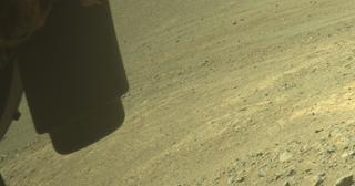 View image taken on Mars, Mars Perseverance Sol 1631: Front Left Hazard Avoidance Camera (Hazcam)