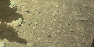 View image taken on Mars, Mars Perseverance Sol 1631: Front Left Hazard Avoidance Camera (Hazcam)