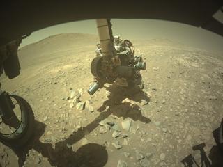 View image taken on Mars, Mars Perseverance Sol 1634: Front Left Hazard Avoidance Camera (Hazcam)