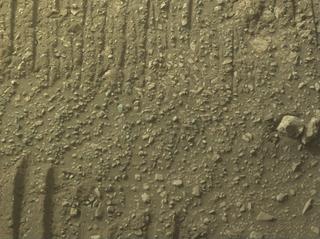 View image taken on Mars, Mars Perseverance Sol 1635: Front Left Hazard Avoidance Camera (Hazcam)