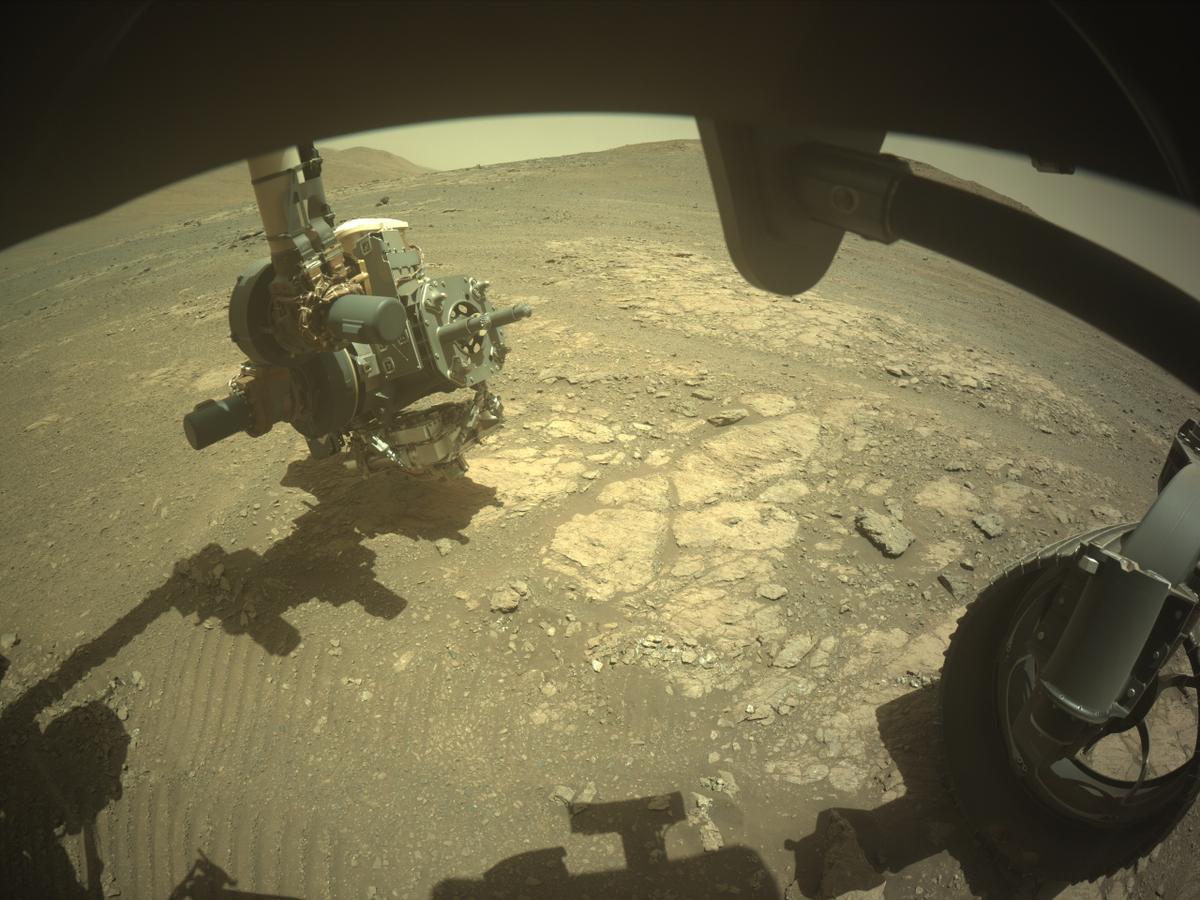 This image was taken by FRONT_HAZCAM_RIGHT_A onboard NASA's Mars rover Perseverance on Sol 1640
