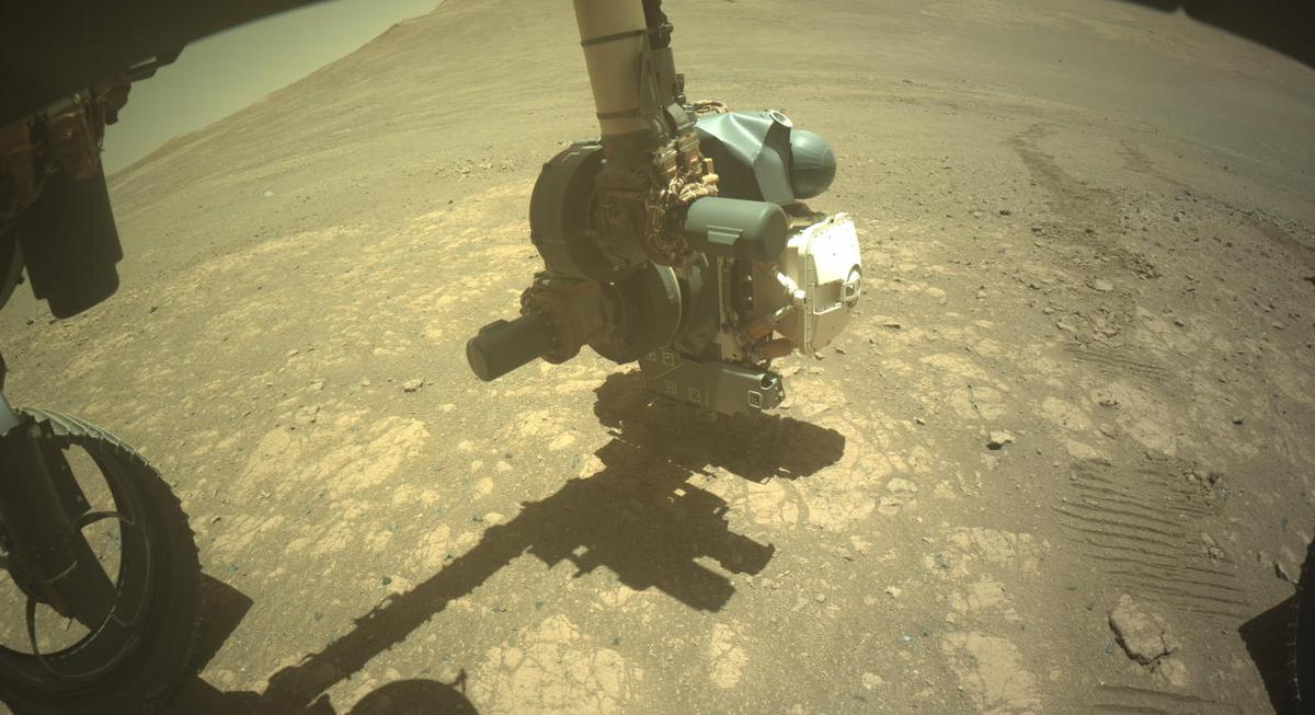 This image was taken by FRONT_HAZCAM_LEFT_A onboard NASA's Mars rover Perseverance on Sol 1649