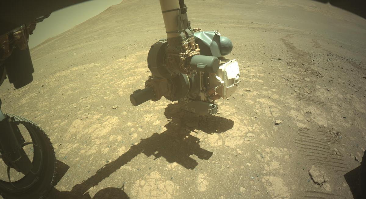 This image was taken by FRONT_HAZCAM_LEFT_A onboard NASA's Mars rover Perseverance on Sol 1649