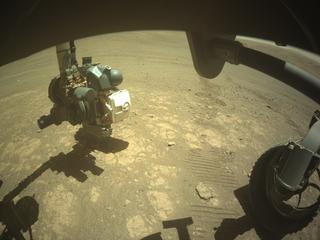 View image taken on Mars, Mars Perseverance Sol 1649: Front Right Hazard Avoidance Camera (Hazcam)