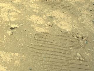 View image taken on Mars, Mars Perseverance Sol 1652: Front Right Hazard Avoidance Camera (Hazcam)