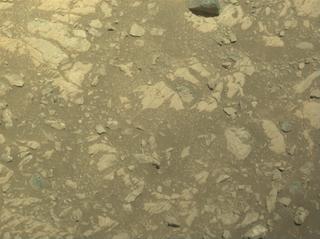 View image taken on Mars, Mars Perseverance Sol 1661: Front Left Hazard Avoidance Camera (Hazcam)