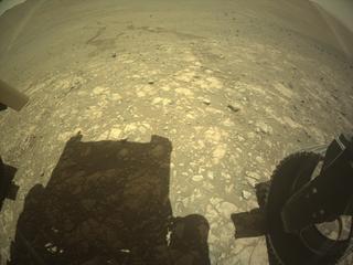 View image taken on Mars, Mars Perseverance Sol 1661: Rear Right Hazard Avoidance Camera (Hazcam)