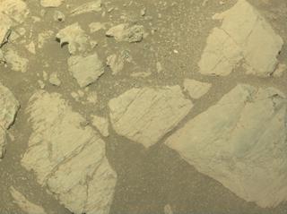 View image taken on Mars, Mars Perseverance Sol 1662: Front Left Hazard Avoidance Camera (Hazcam)