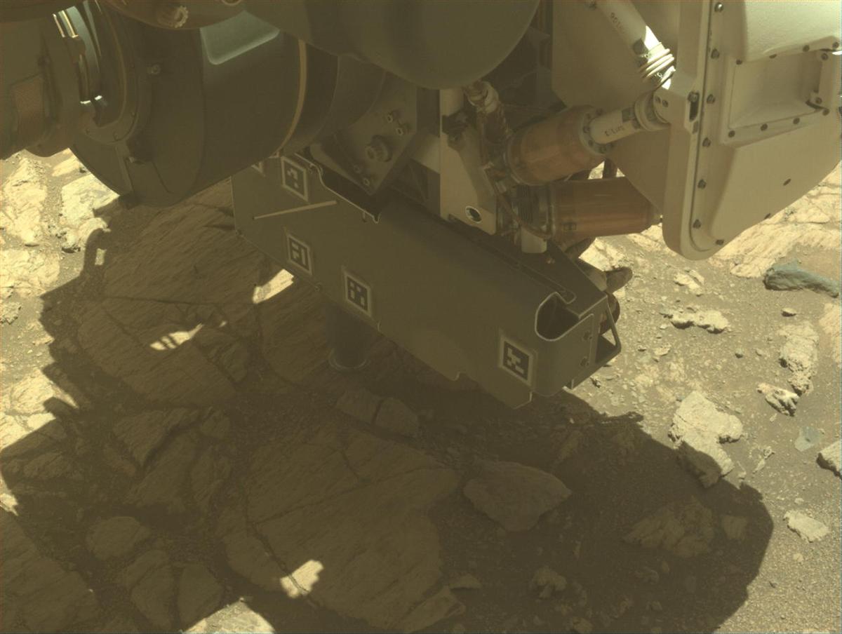 This image was taken by FRONT_HAZCAM_LEFT_A onboard NASA's Mars rover Perseverance on Sol 1663