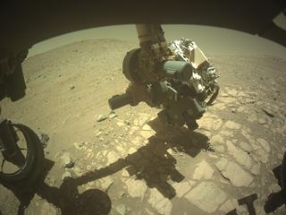 View image taken on Mars, Mars Perseverance Sol 1663: Front Left Hazard Avoidance Camera (Hazcam)