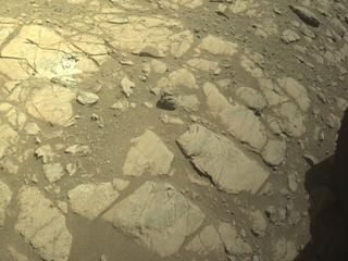 View image taken on Mars, Mars Perseverance Sol 1664: Front Left Hazard Avoidance Camera (Hazcam)