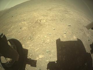 View image taken on Mars, Mars Perseverance Sol 1668: Rear Left Hazard Avoidance Camera (Hazcam)
