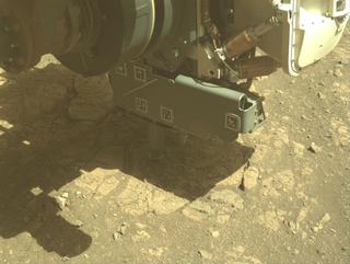 View image taken on Mars, Mars Perseverance Sol 1671: Front Left Hazard Avoidance Camera (Hazcam)