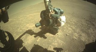 View image taken on Mars, Mars Perseverance Sol 1671: Front Left Hazard Avoidance Camera (Hazcam)