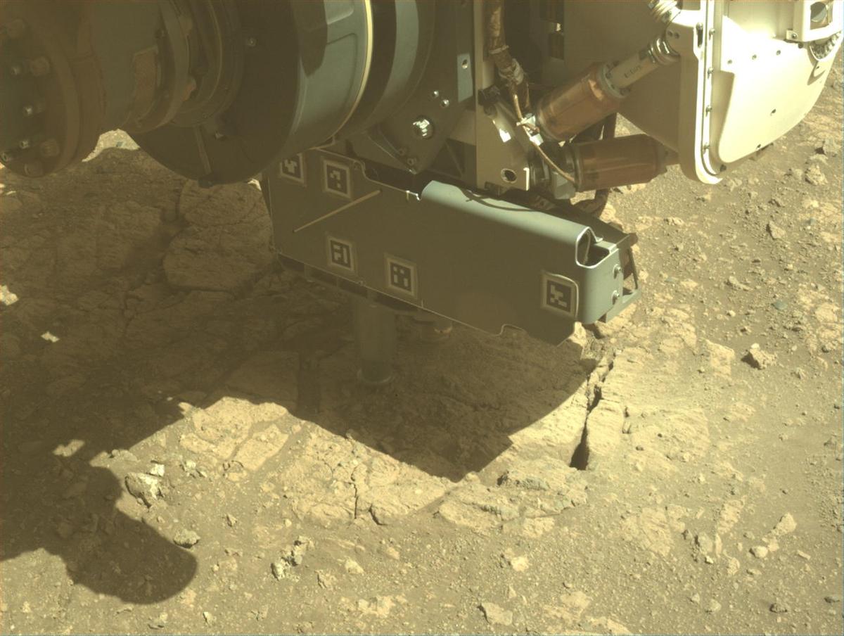 This image was taken by FRONT_HAZCAM_LEFT_A onboard NASA's Mars rover Perseverance on Sol 1671