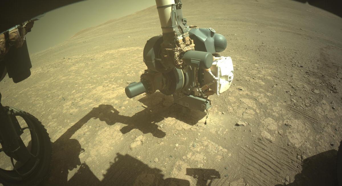 This image was taken by FRONT_HAZCAM_LEFT_A onboard NASA's Mars rover Perseverance on Sol 1671