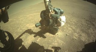 View image taken on Mars, Mars Perseverance Sol 1671: Front Left Hazard Avoidance Camera (Hazcam)