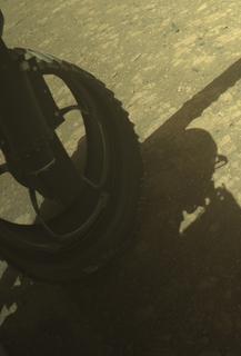 View image taken on Mars, Mars Perseverance Sol 1671: Front Left Hazard Avoidance Camera (Hazcam)