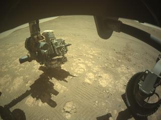 View image taken on Mars, Mars Perseverance Sol 1671: Front Right Hazard Avoidance Camera (Hazcam)