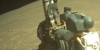 View image taken on Mars, Mars Perseverance Sol 1671: Front Right Hazard Avoidance Camera (Hazcam)