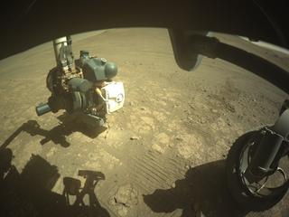 View image taken on Mars, Mars Perseverance Sol 1671: Front Right Hazard Avoidance Camera (Hazcam)