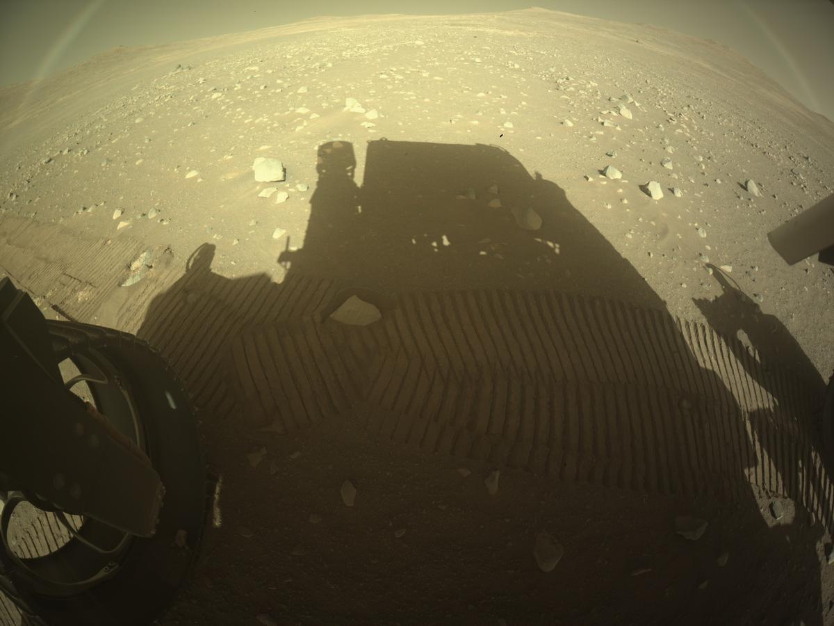 This image was taken by REAR_HAZCAM_LEFT onboard NASA's Mars rover Perseverance on Sol 1674